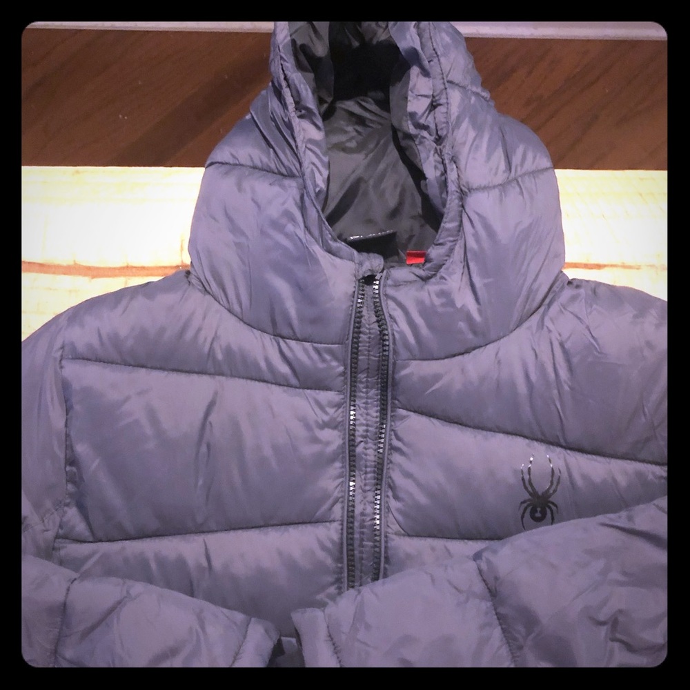 NWT Spyder Tonal thermo puffer coat /jacket grey